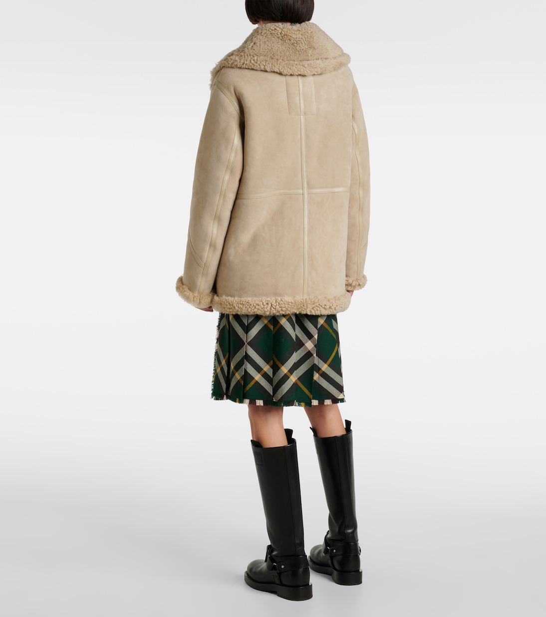 Chaqueta de piel con forro de borrego | Burberry