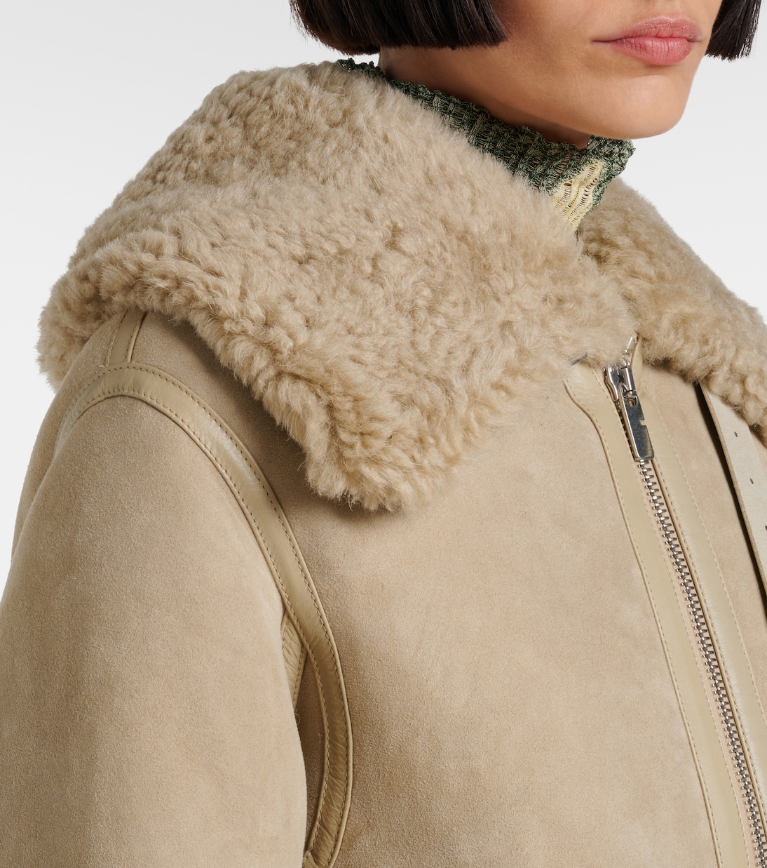 Chaqueta de piel con forro de borrego | Burberry