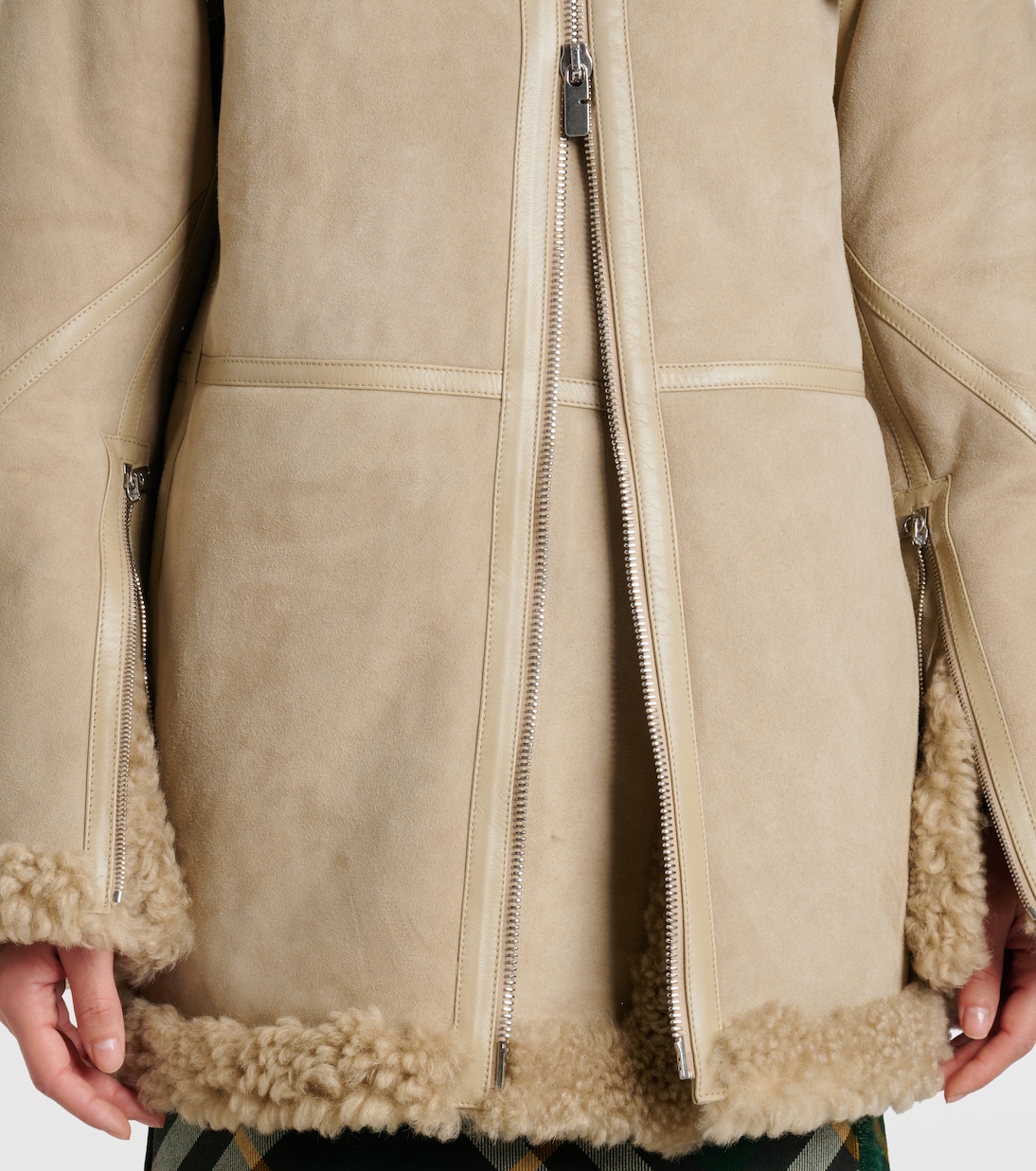 Chaqueta de piel con forro de borrego | Burberry