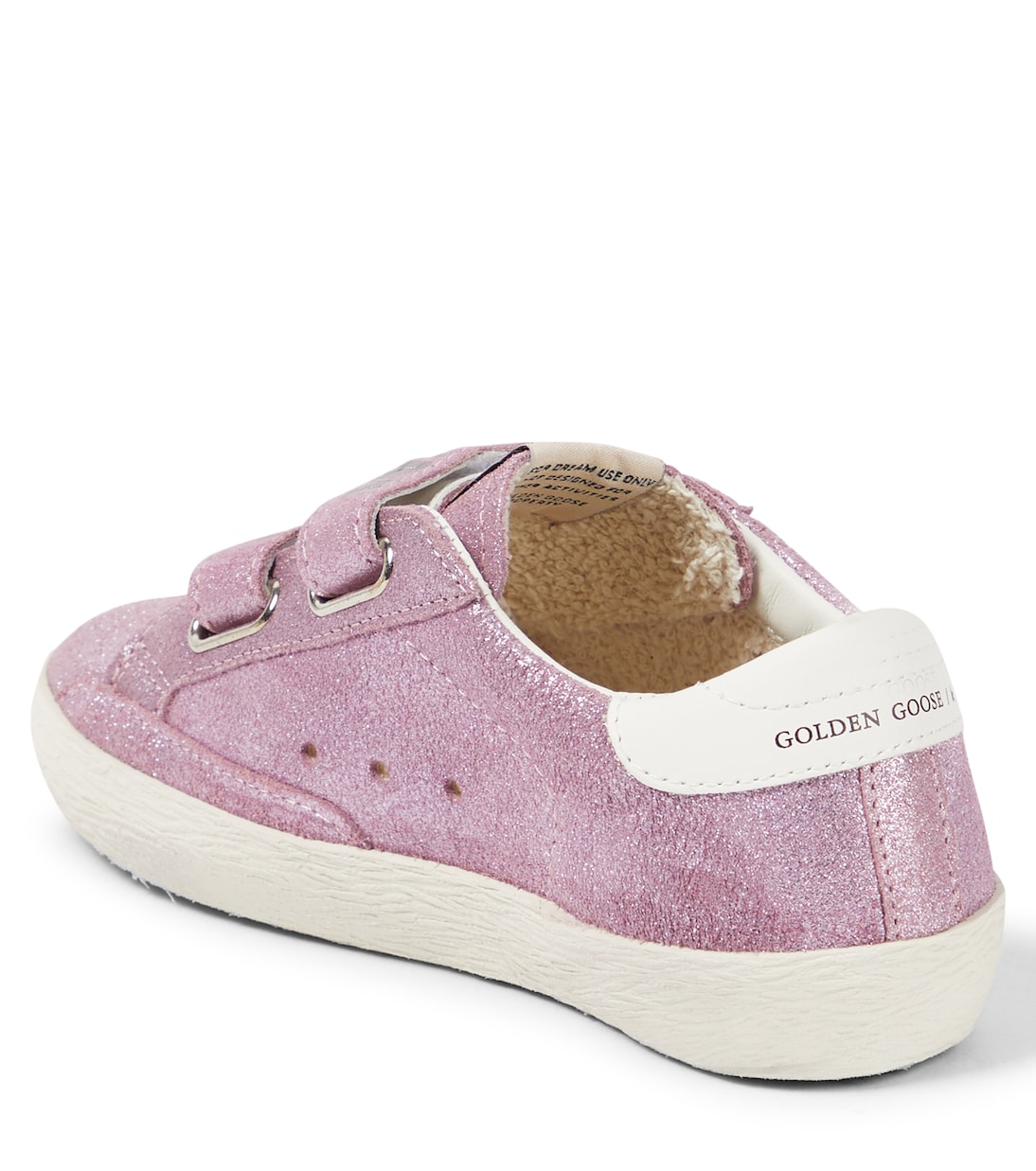 Sneakers Old School aus Leder mit Glitter in Pink Golden Goose Kids Mytheresa