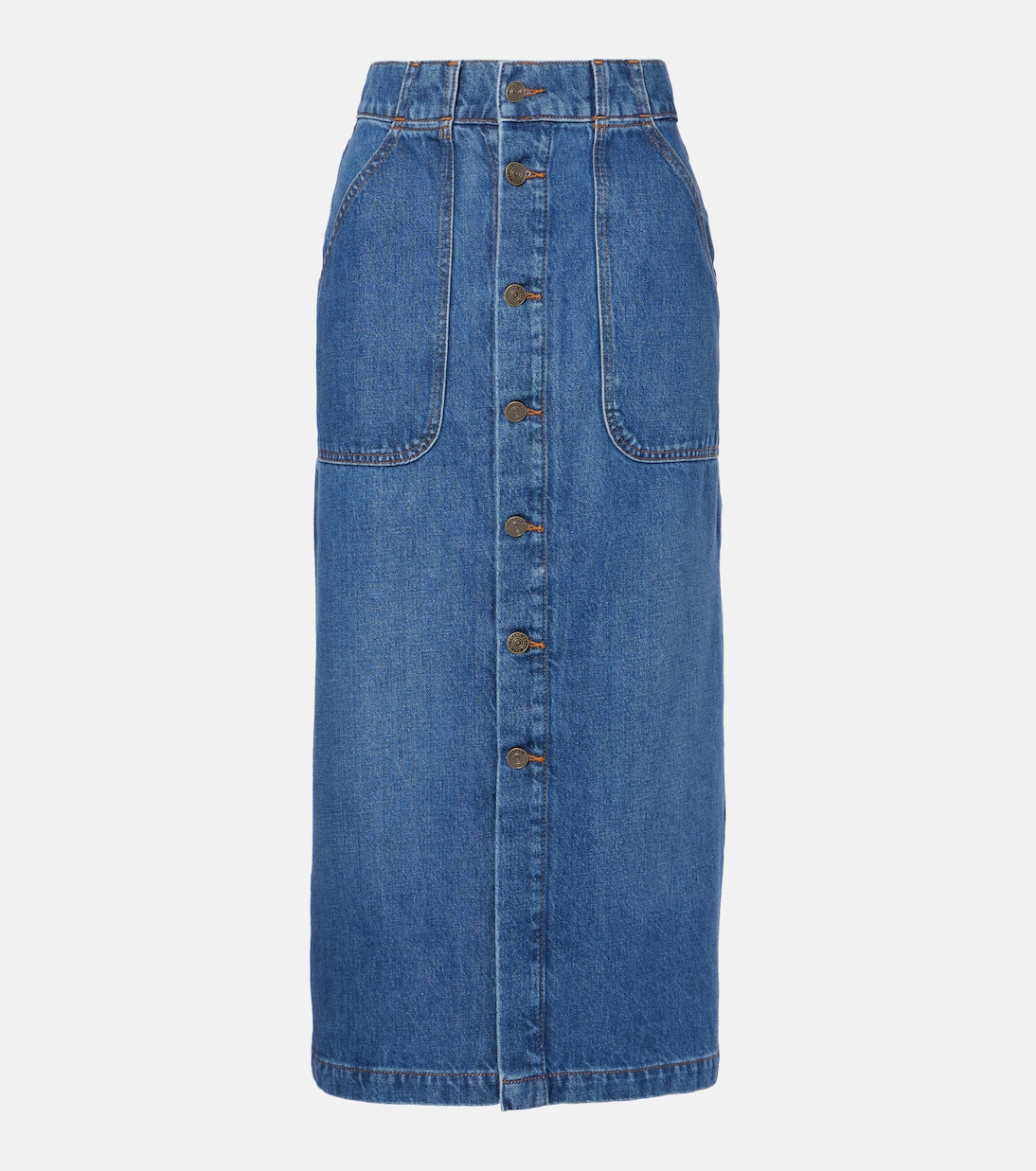 Falda midi Modern Pocket en denim | Frame