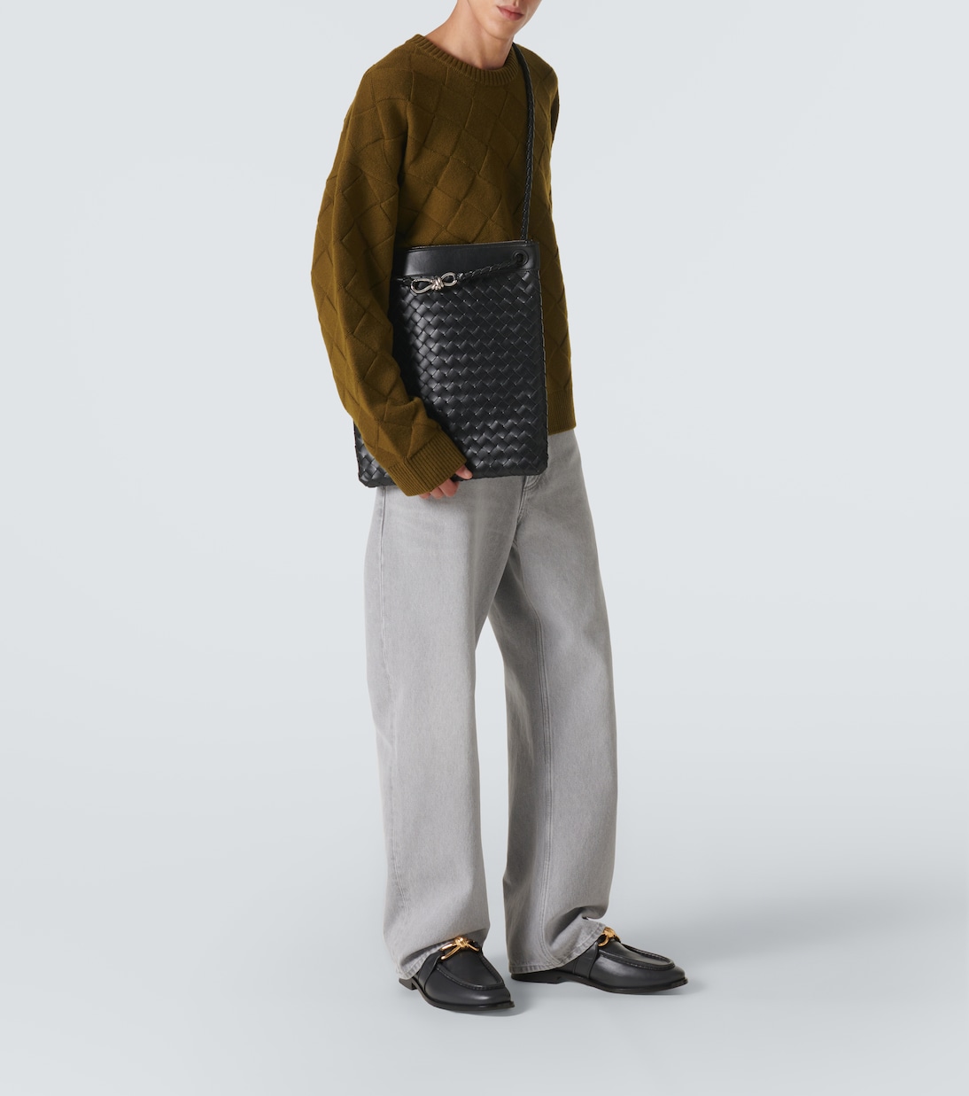 Borsa a tracolla Flat Andiamo in pelle | Bottega Veneta
