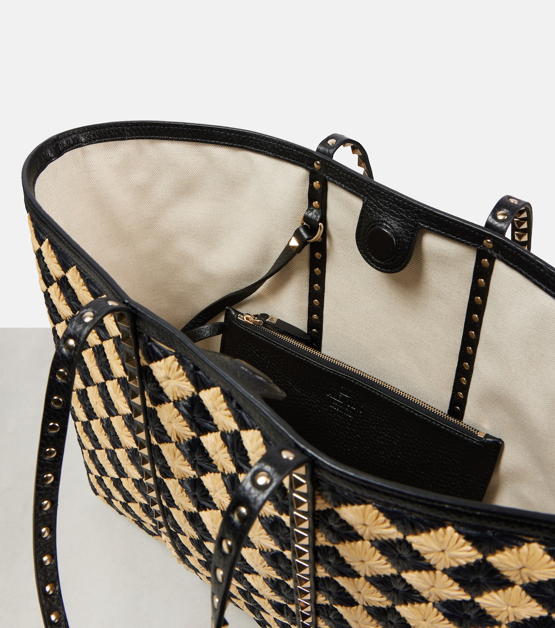 Rockstud Large checked tote bag | Valentino Garavani