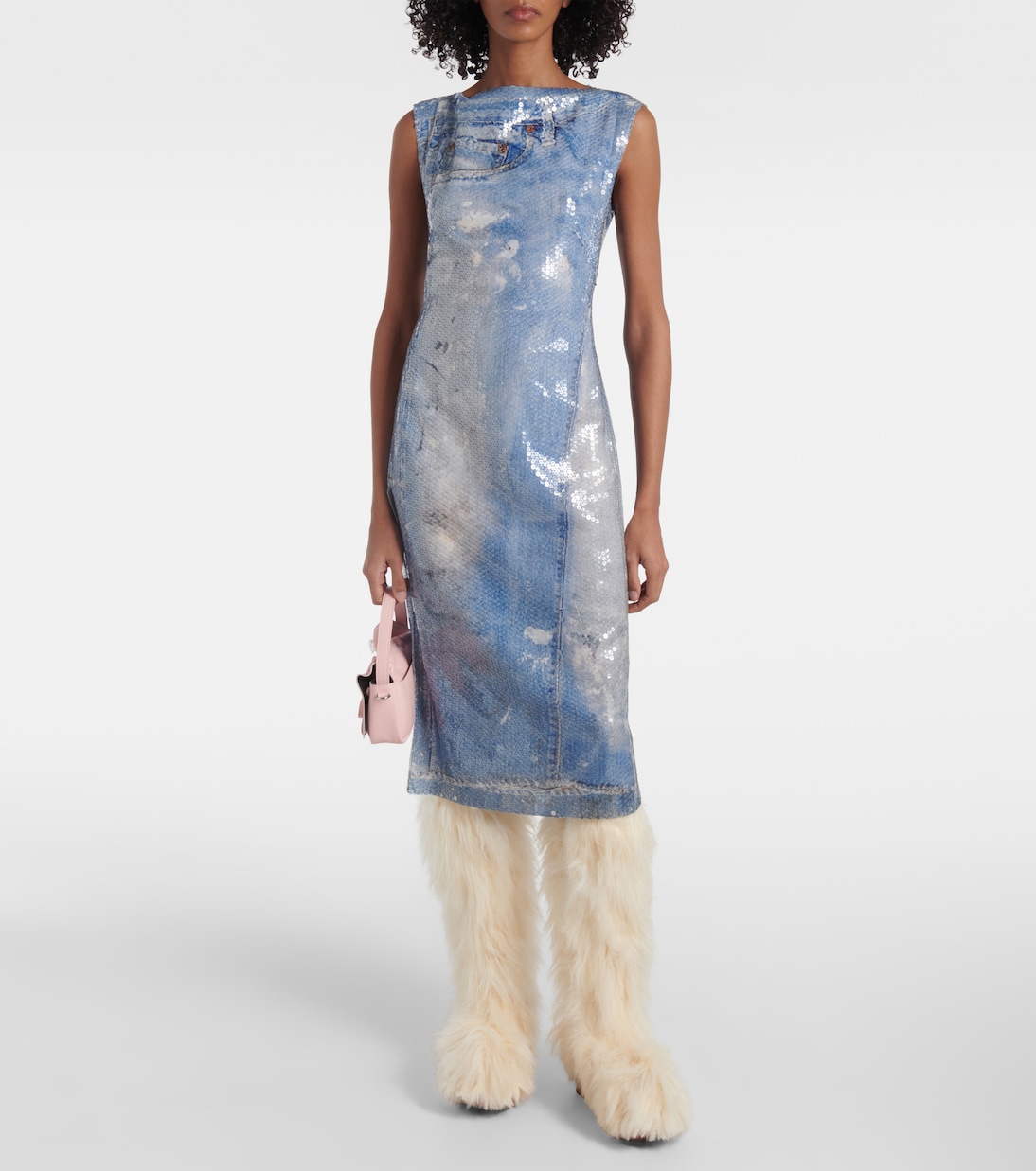 Faux fur knee-high boots | Acne Studios