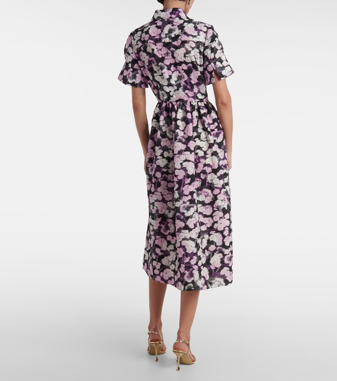 Abito chemisier con stampa floreale | Erdem