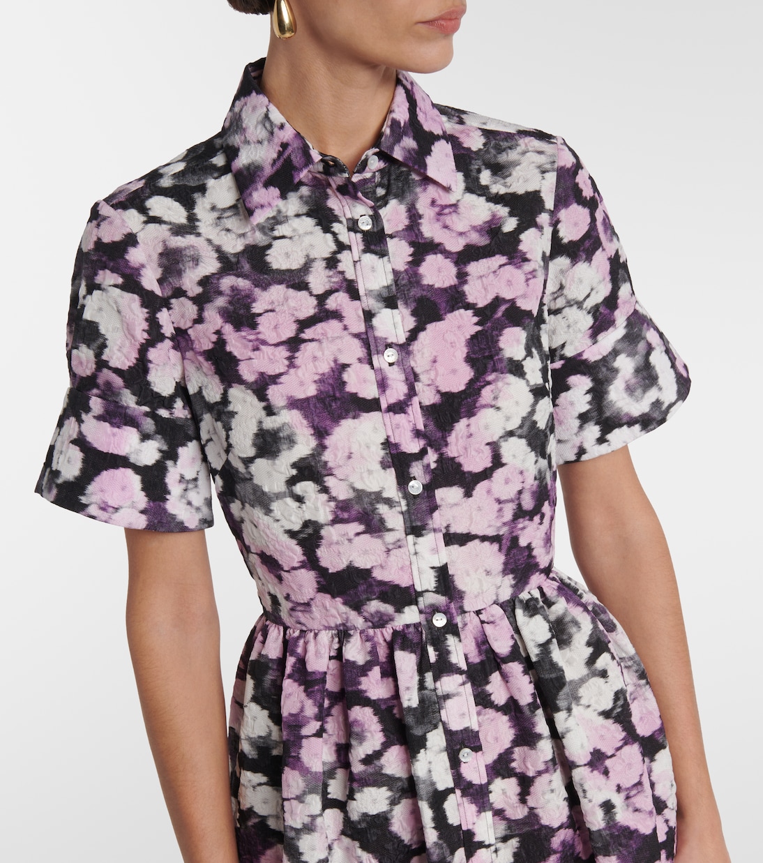 Abito chemisier con stampa floreale | Erdem