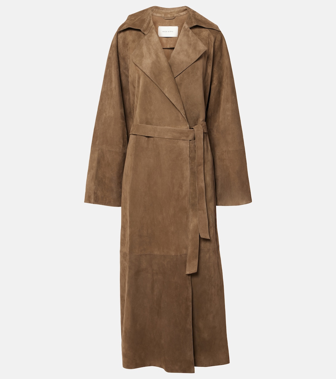 Cappotto a portafoglio in suede | Magda Butrym