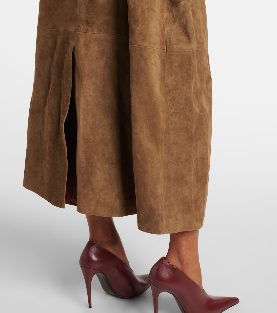 Cappotto a portafoglio in suede | Magda Butrym