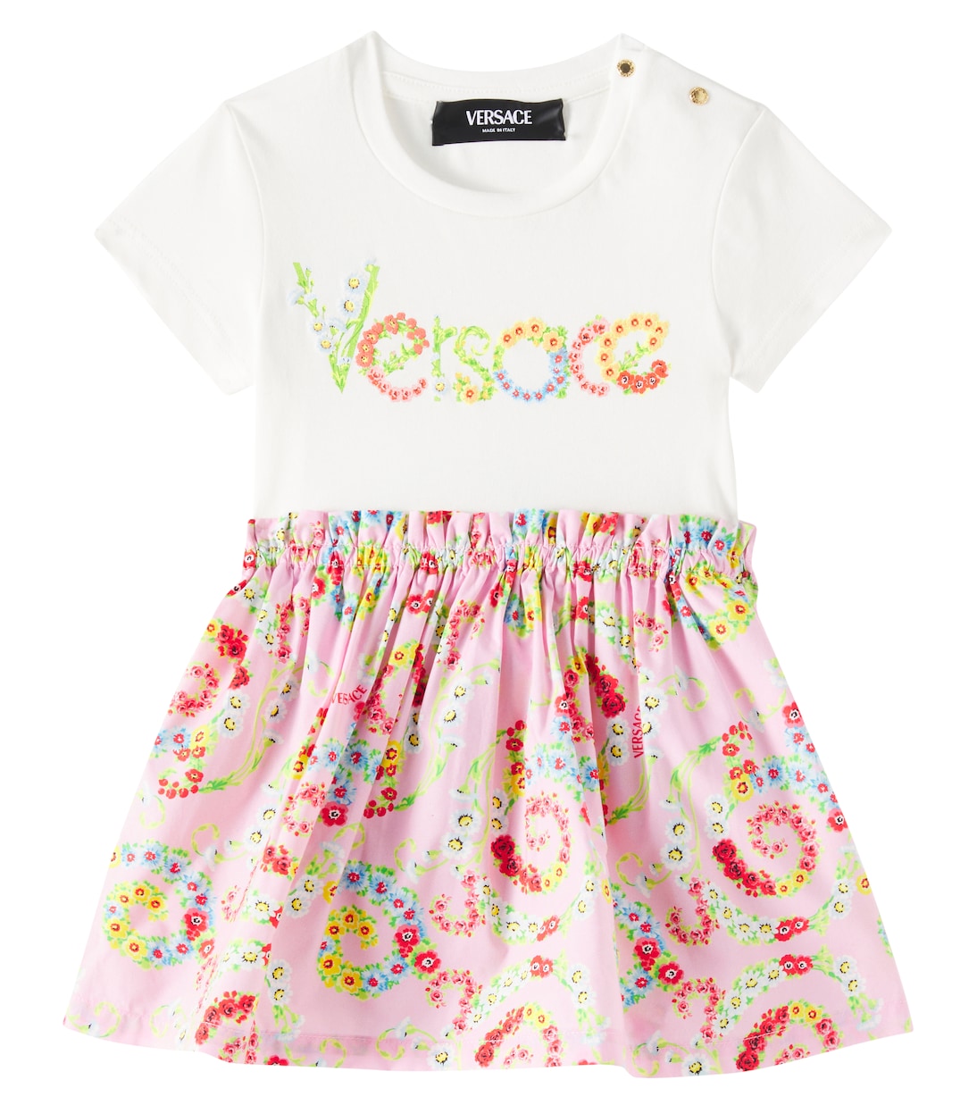 Bebé - vestido de algodón floral | Versace Kids