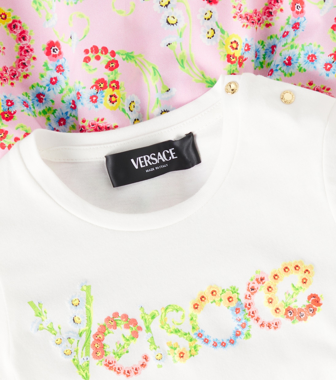 Bebé - vestido de algodón floral | Versace Kids