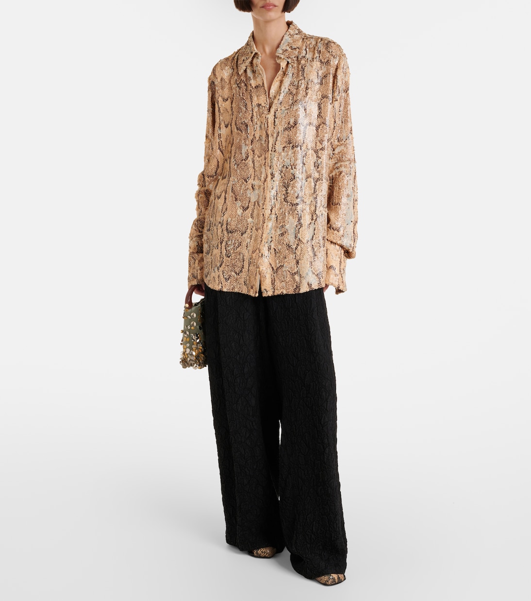 Sequined snake-effect shirt | Dries Van Noten