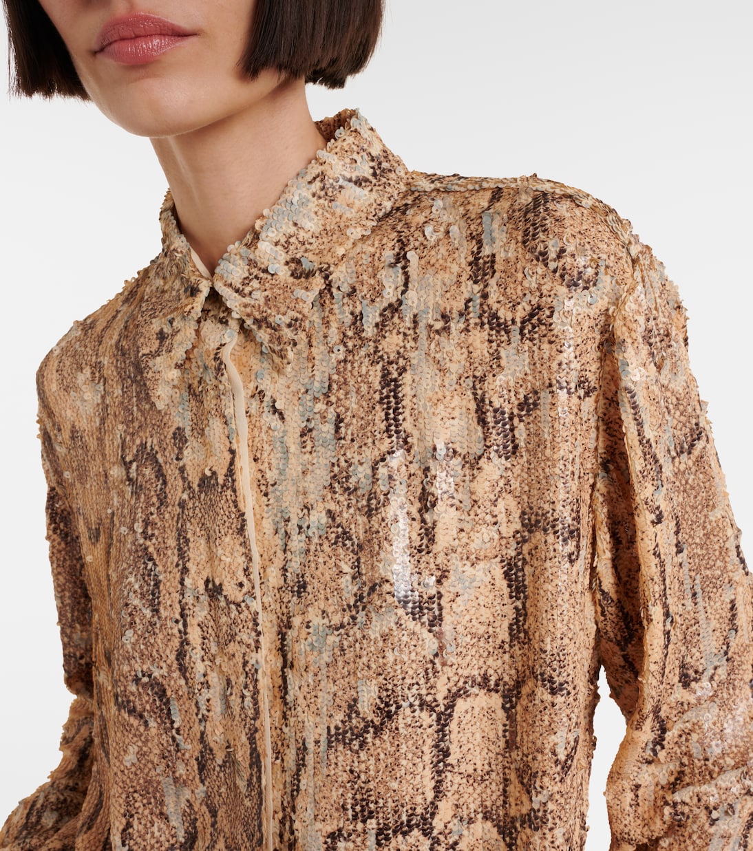 Sequined snake-effect shirt | Dries Van Noten