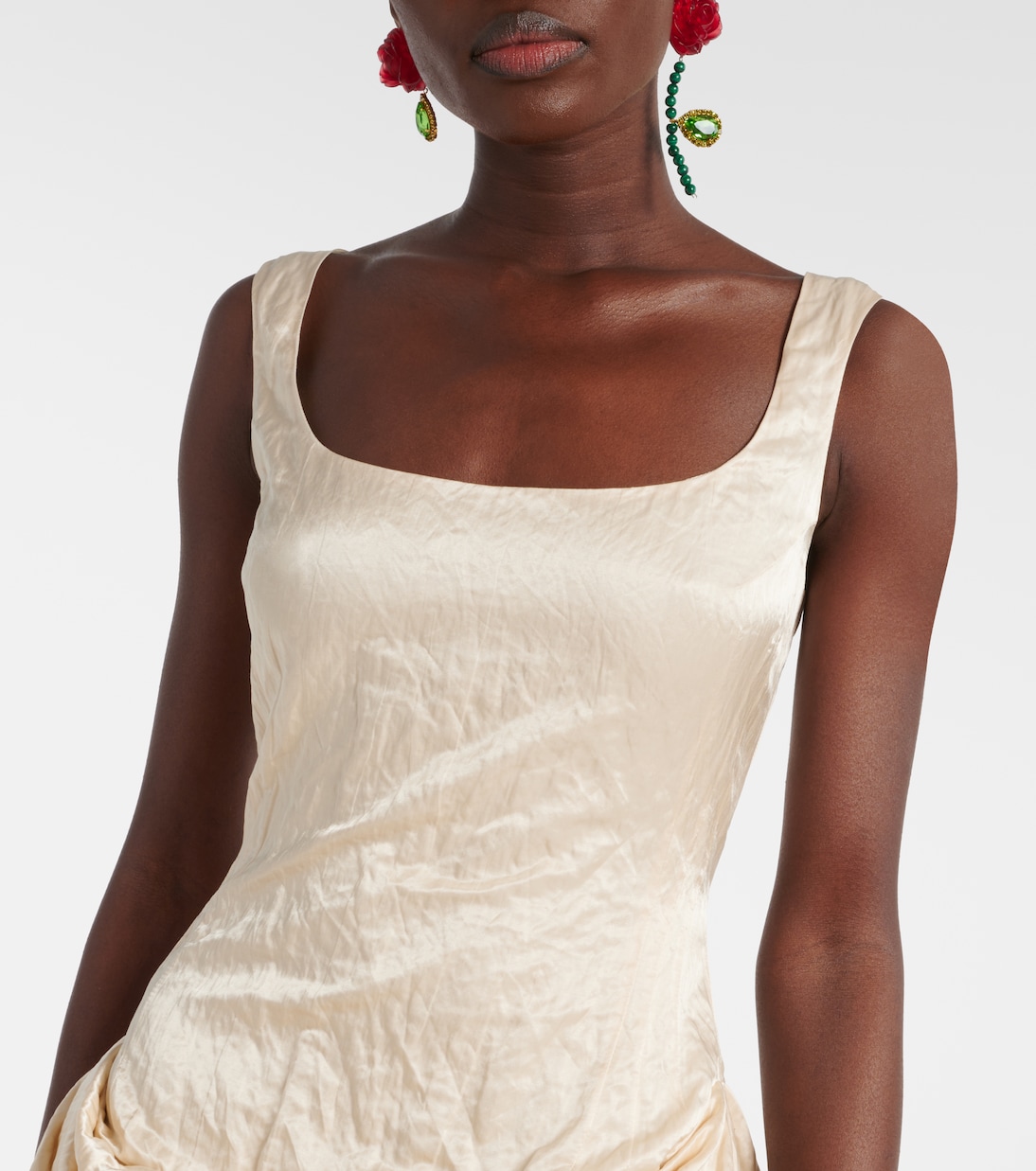 Draped cotton-blend minidress | Magda Butrym