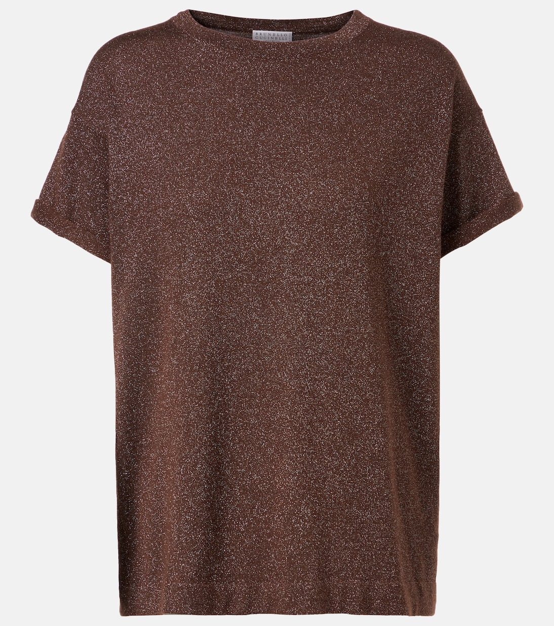 Top in lamé di misto cashmere e seta | Brunello Cucinelli