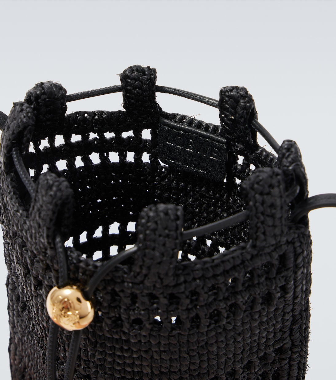 Paula's Ibiza - Borsa a tracolla in rafia con logo | Loewe