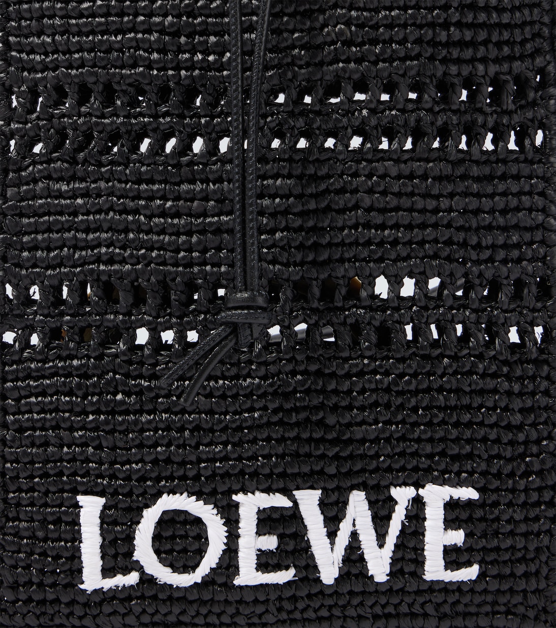 Paula's Ibiza - Borsa a tracolla in rafia con logo | Loewe