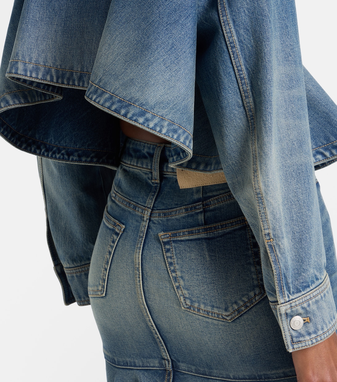Peplum denim jacket | McQueen
