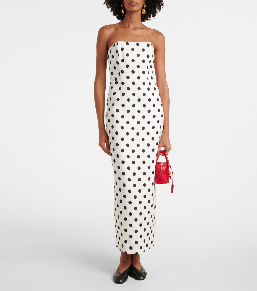 Romeo polka-dot linen maxi dress | Posse
