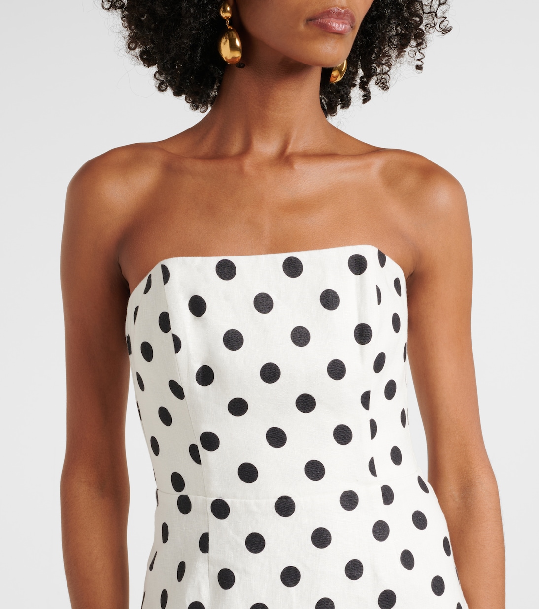 Romeo polka-dot linen maxi dress | Posse