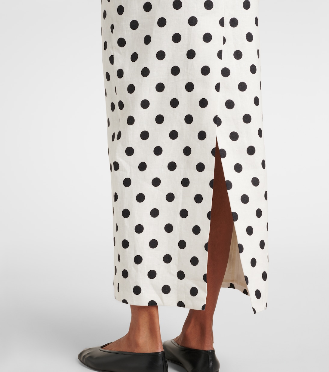 Romeo polka-dot linen maxi dress | Posse