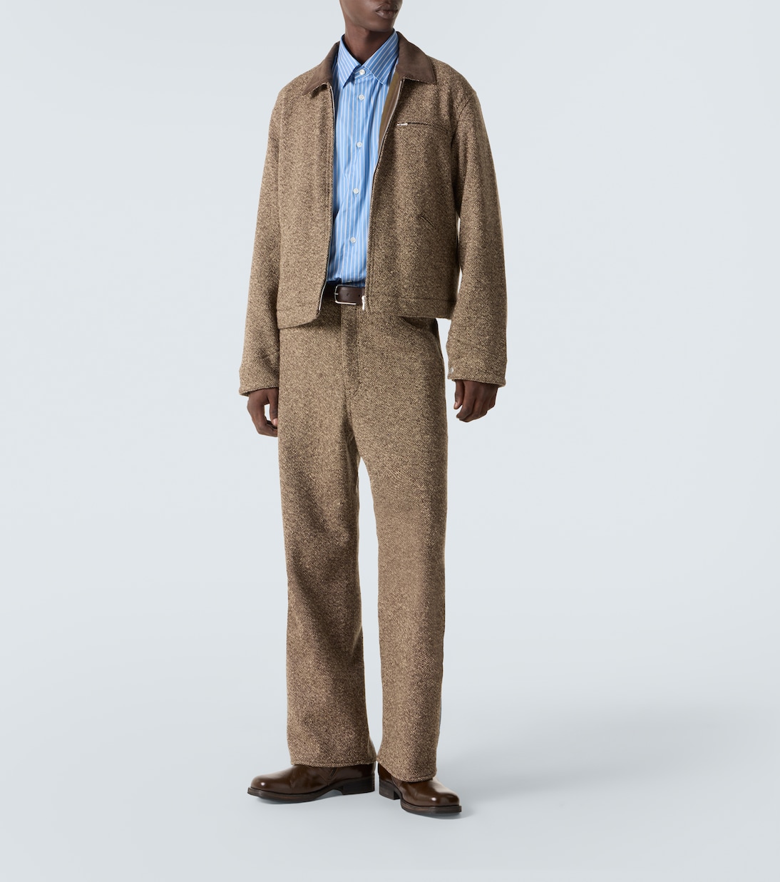 Wool tweed wide-leg pants | Auralee