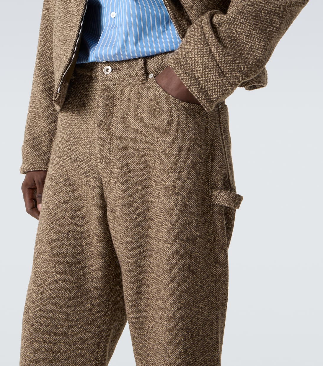 Wool tweed wide-leg pants | Auralee