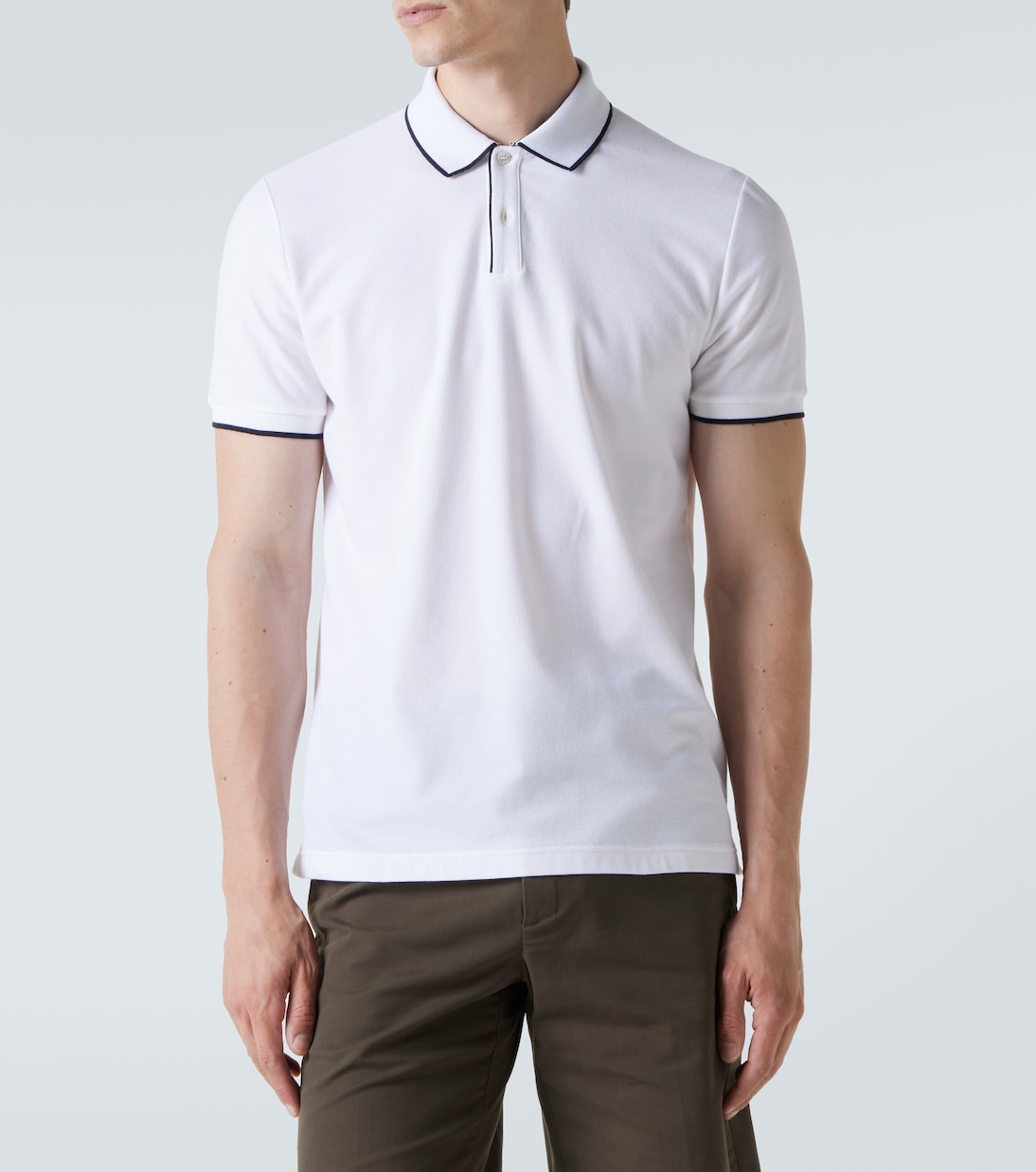 코튼 블렌드 피케 폴로 셔츠 | Loro Piana