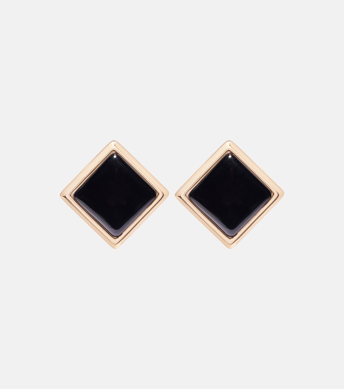 Enamel gold-plated earrings | Self-Portrait