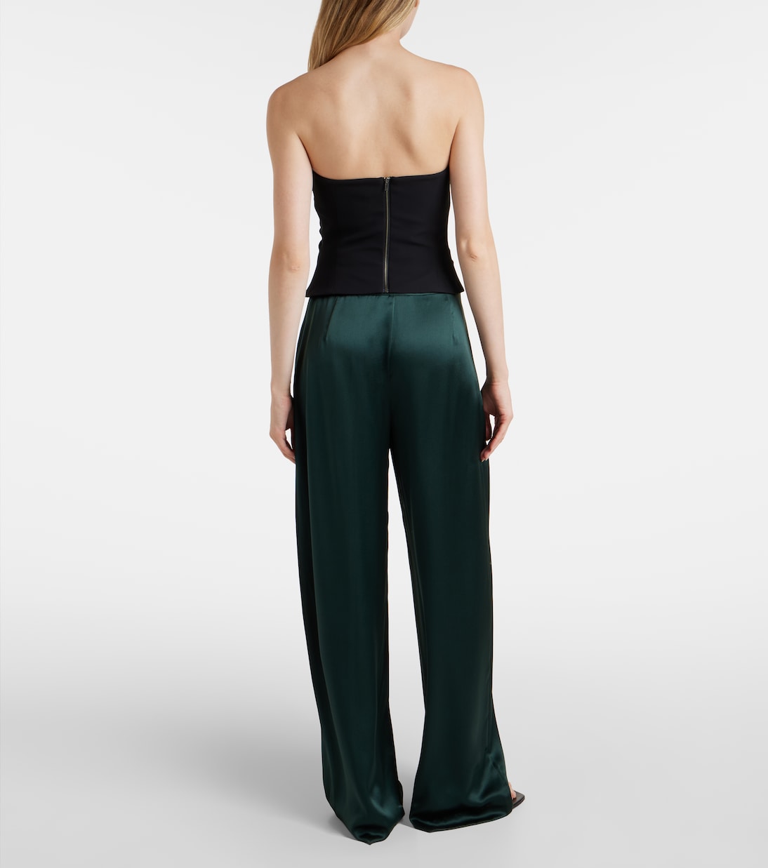Ruched crêpe tube top | The Sei