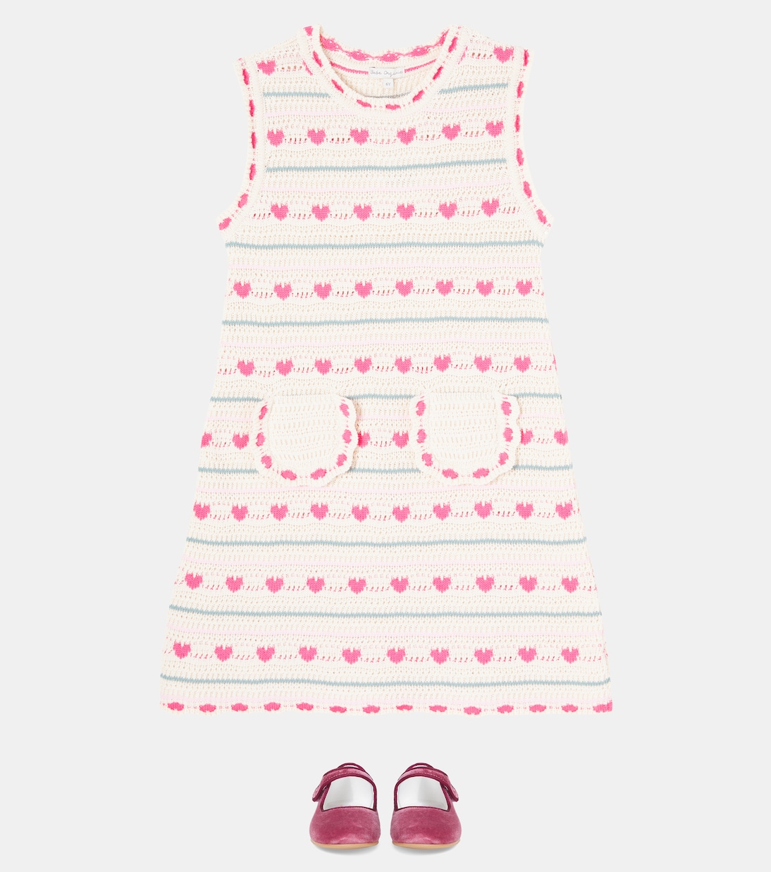 Robe Josie en crochet de coton et laine | Bebe Organic
