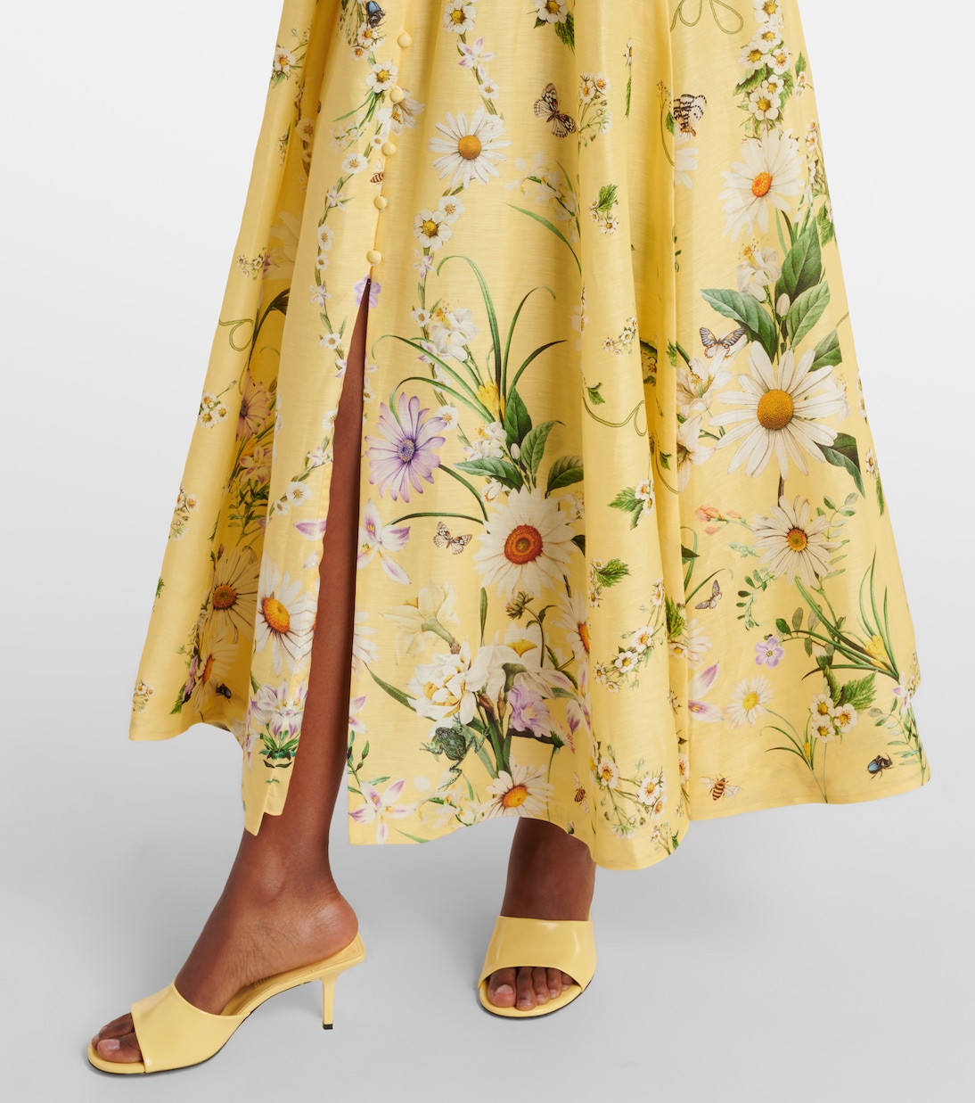 Abito bustier Daisy Chains in lino e seta | Camilla