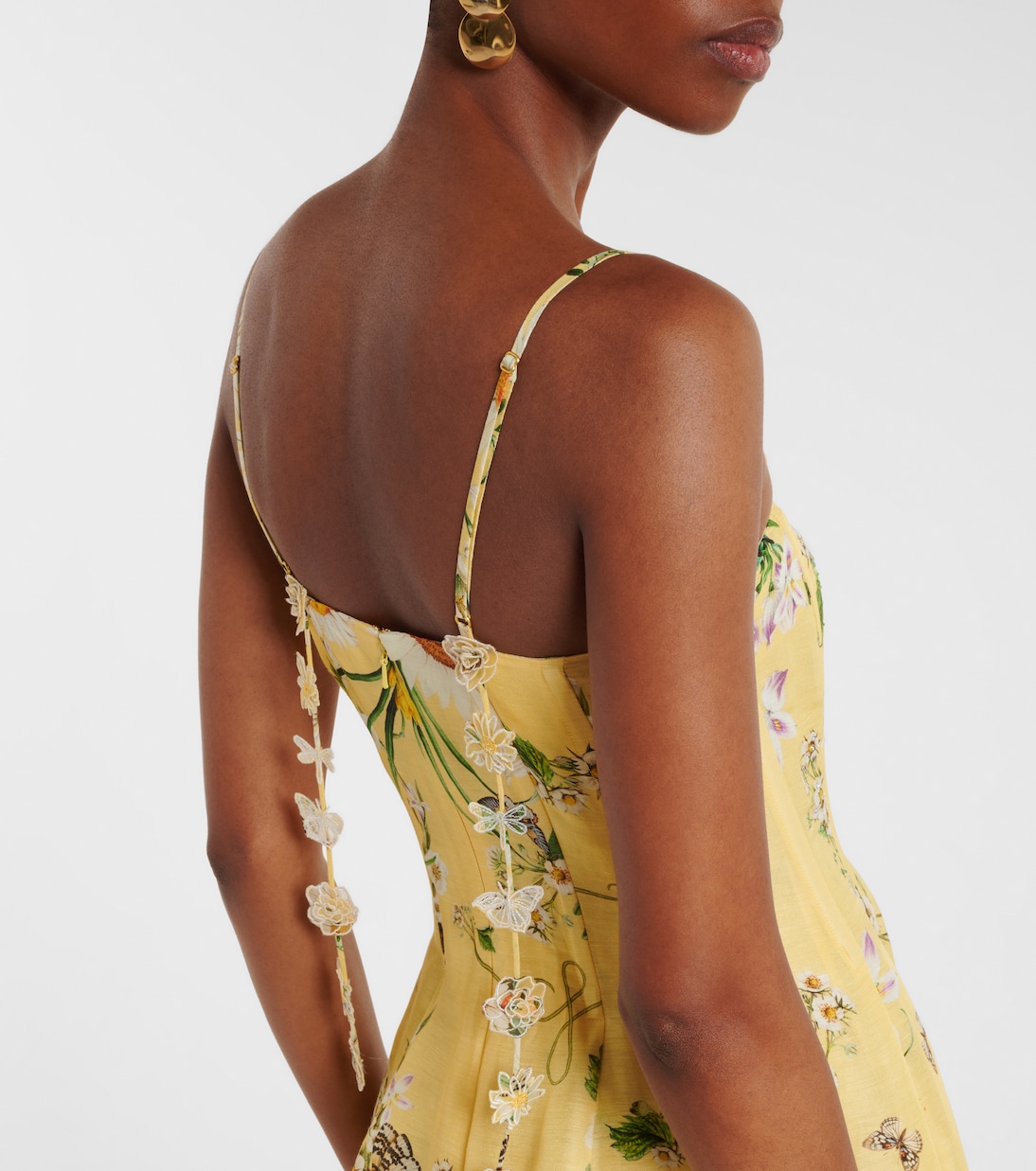 Abito bustier Daisy Chains in lino e seta | Camilla