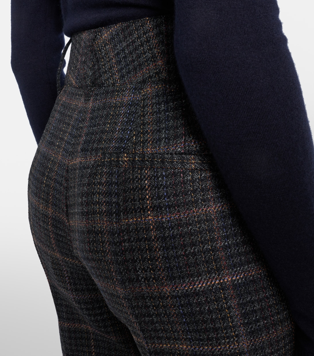 Rhein checked wool and silk flared pants | Gabriela Hearst