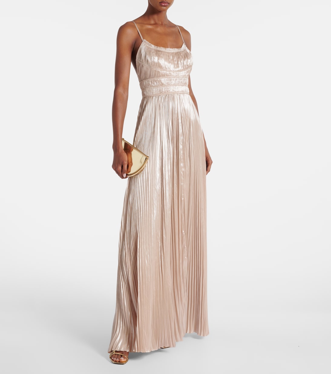 Reine plissé satin gown | Ulla Johnson