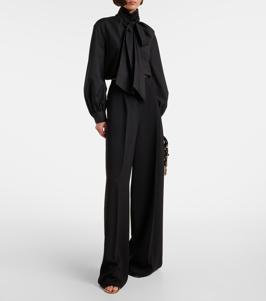 Bosforo bow-detail cotton-blend blouse | Max Mara