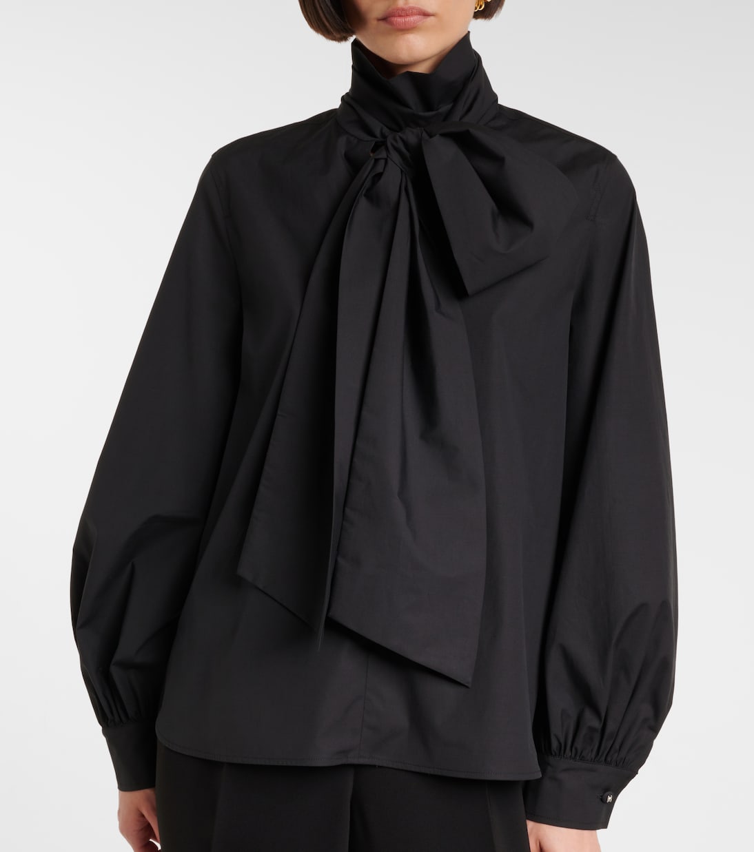 Bosforo bow-detail cotton-blend blouse | Max Mara