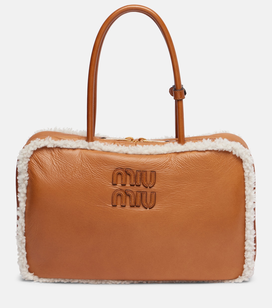 Beau Large leather tote bag | Miu Miu