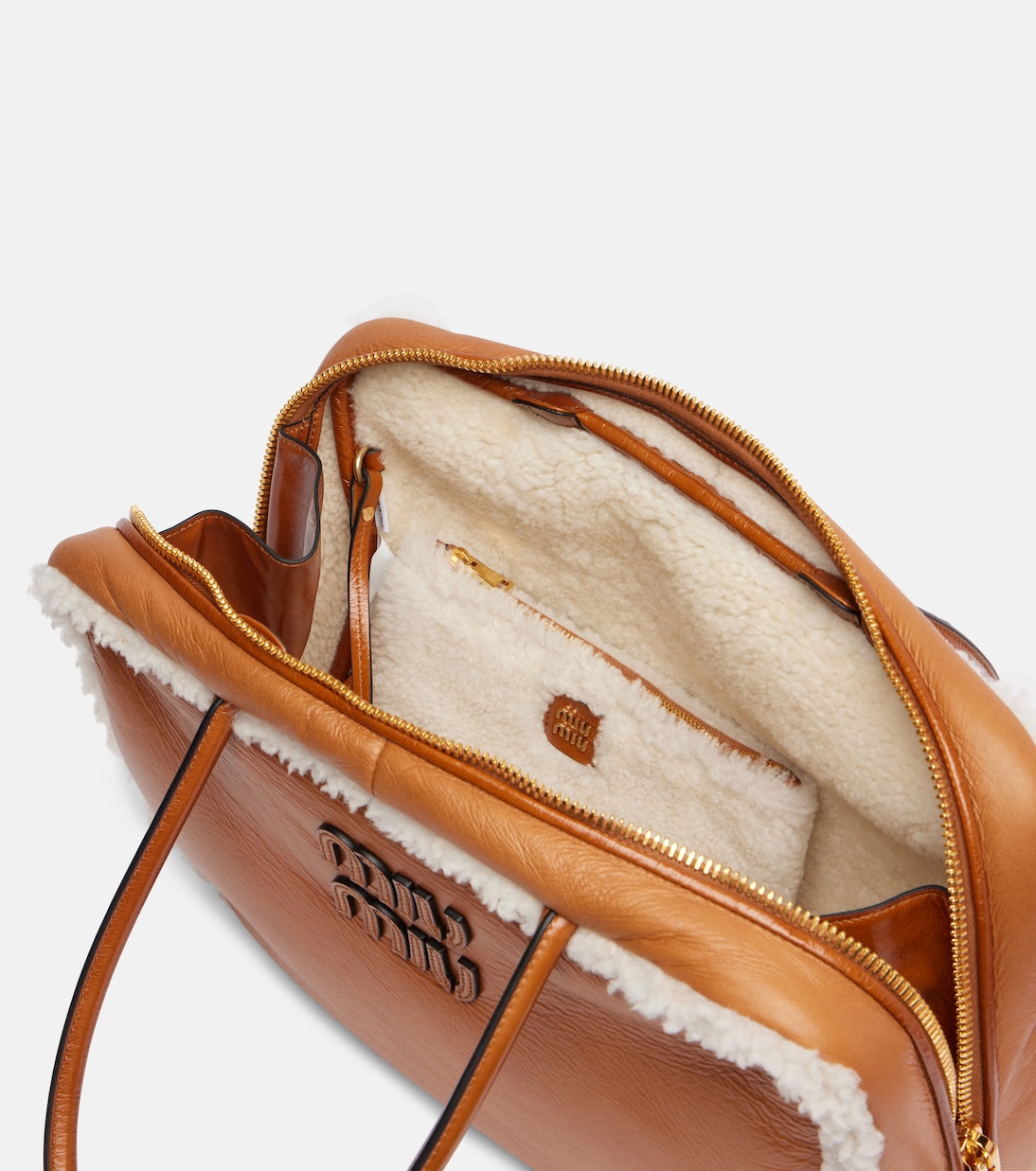 Beau Large leather tote bag | Miu Miu