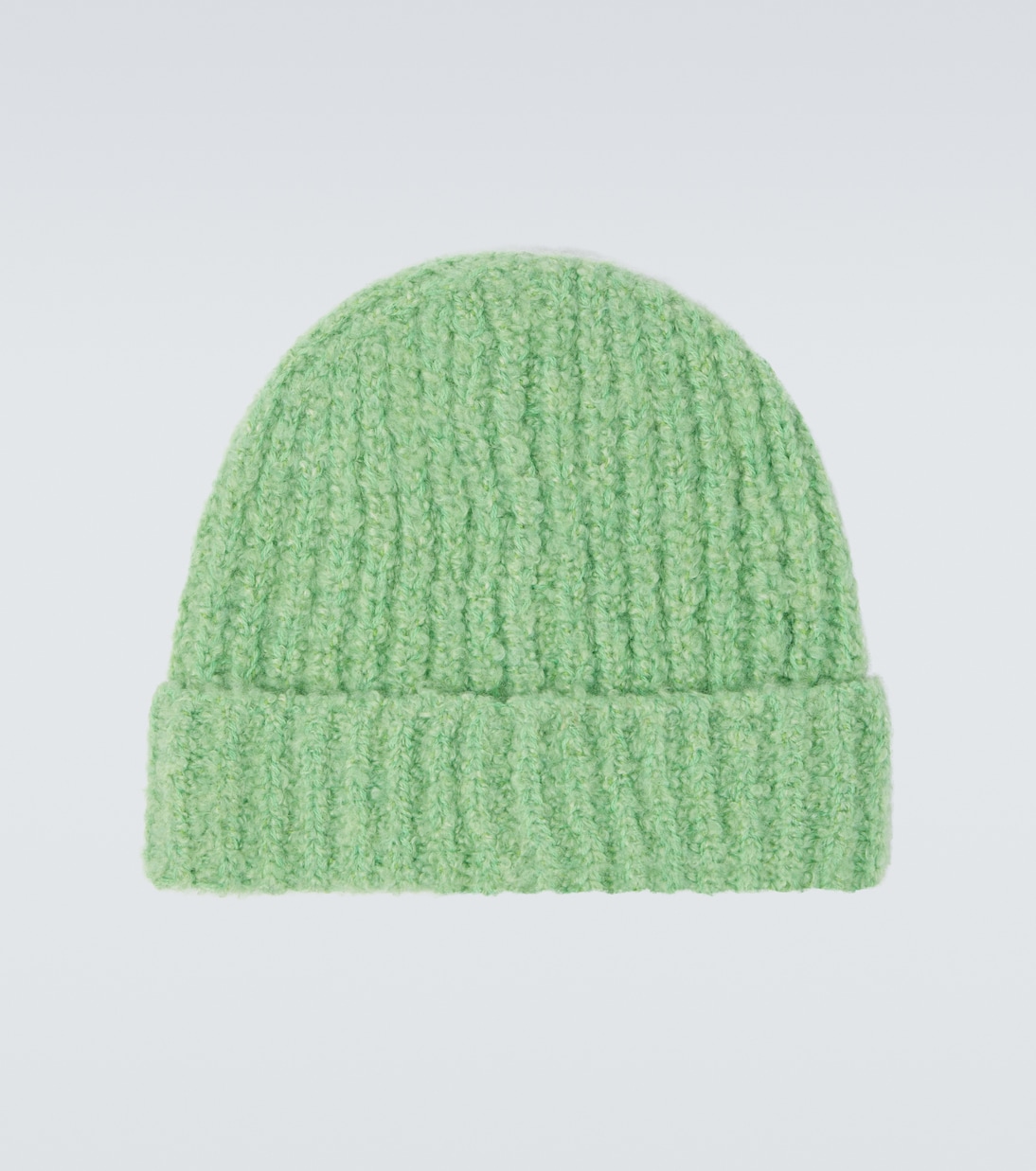 Bouclé cashmere beanie with emerald | God's True Cashmere
