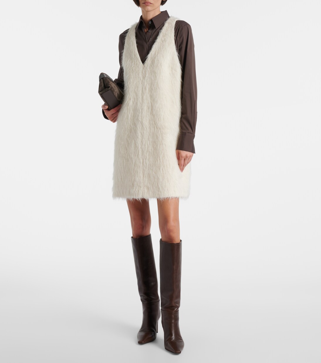 Alpaca wool-blend minidress | Brunello Cucinelli