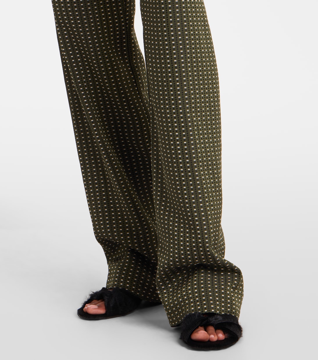 Draped printed wide-leg pants | Dries Van Noten
