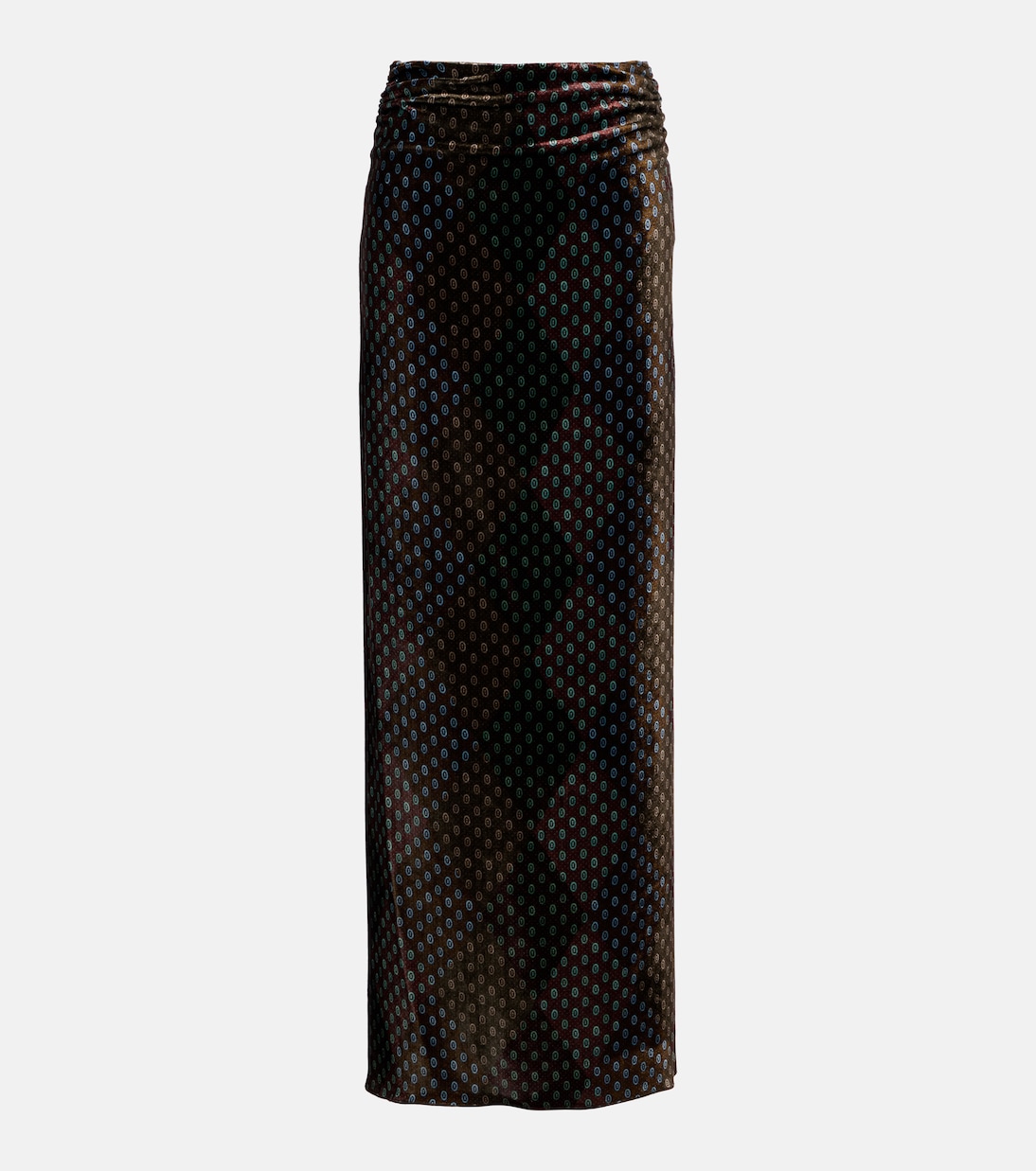 Printed satin maxi skirt | Dries Van Noten
