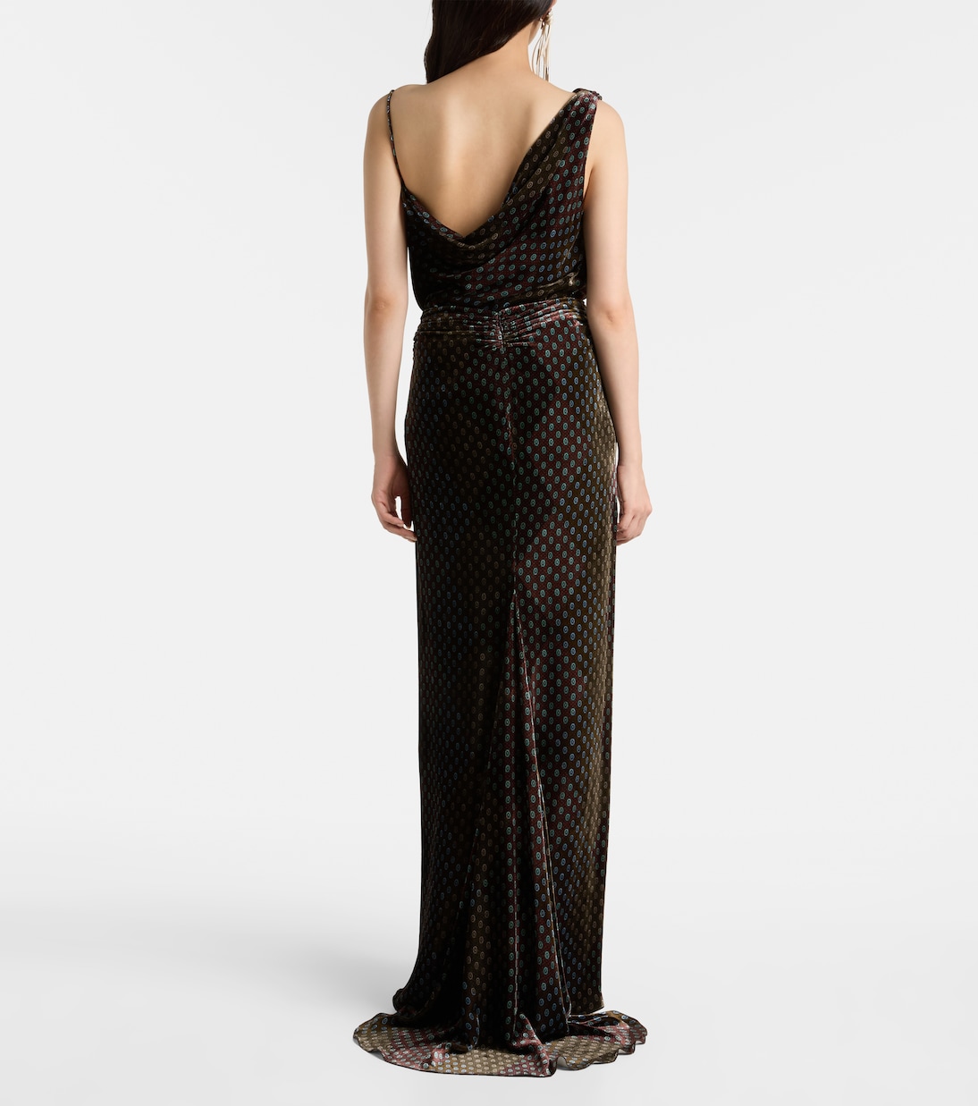 Printed satin maxi skirt | Dries Van Noten