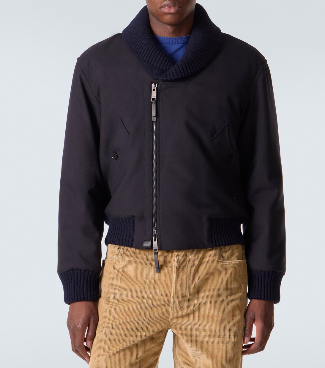 Veste bomber en laine mélangée douce | Burberry