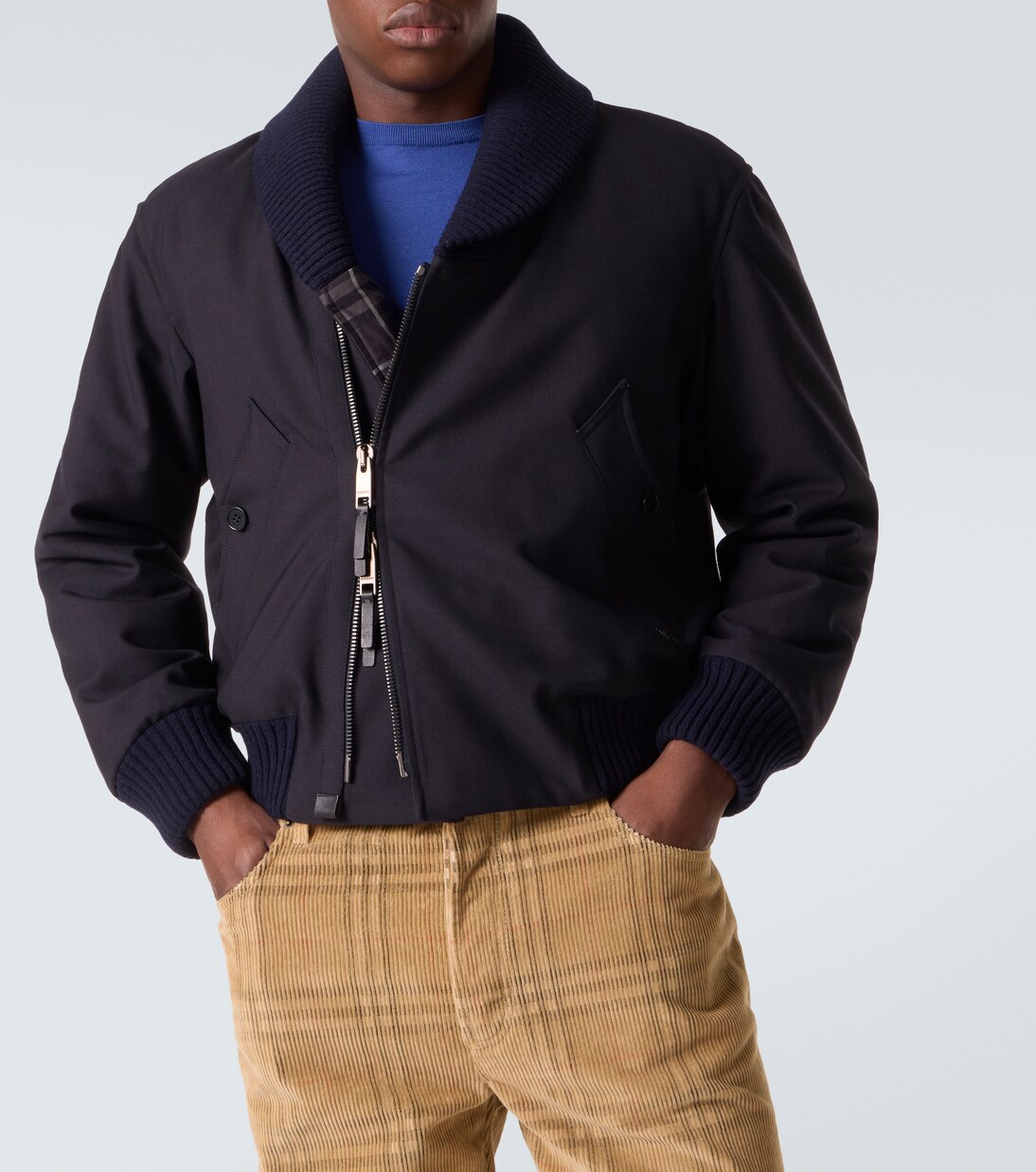 Veste bomber en laine mélangée douce | Burberry