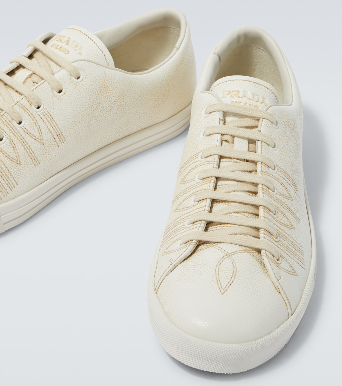 Leather sneakers | Prada