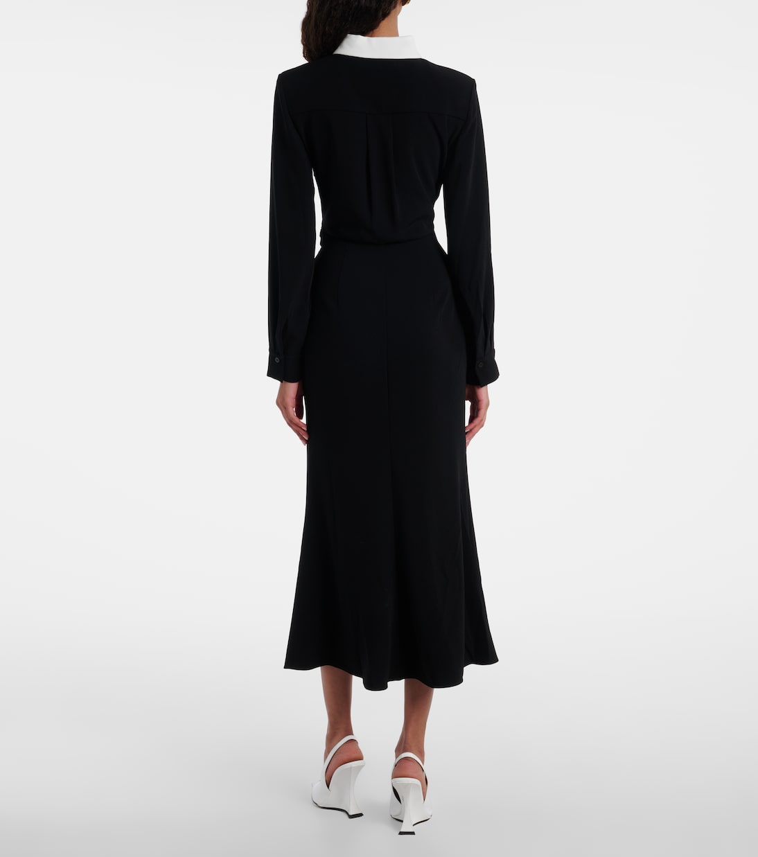 Satin crêpe midi dress | Roland Mouret