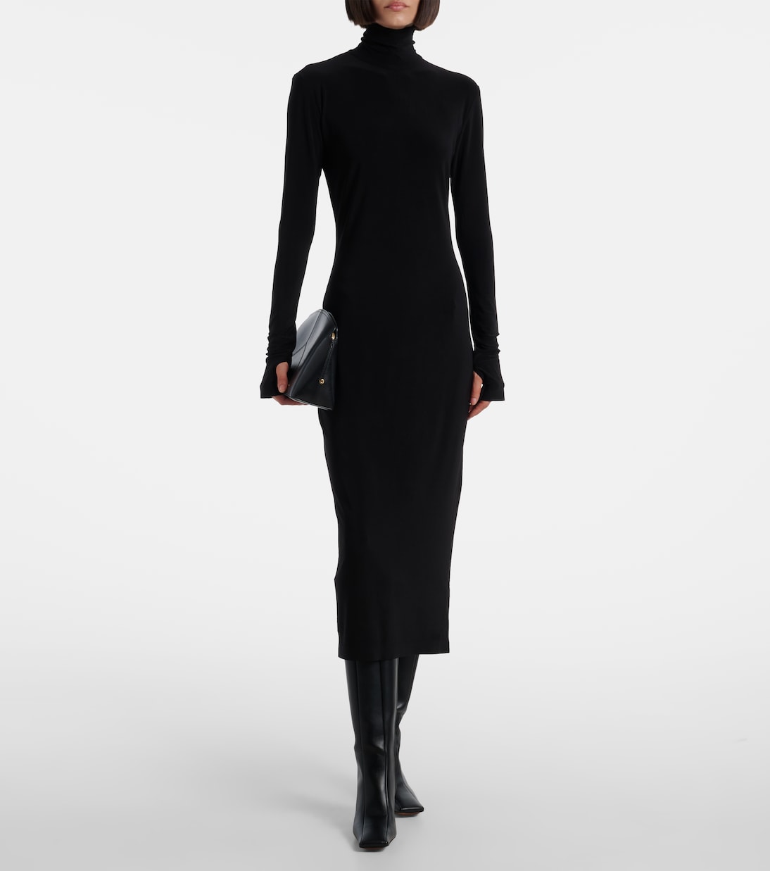 Turtleneck midi dress | Norma Kamali