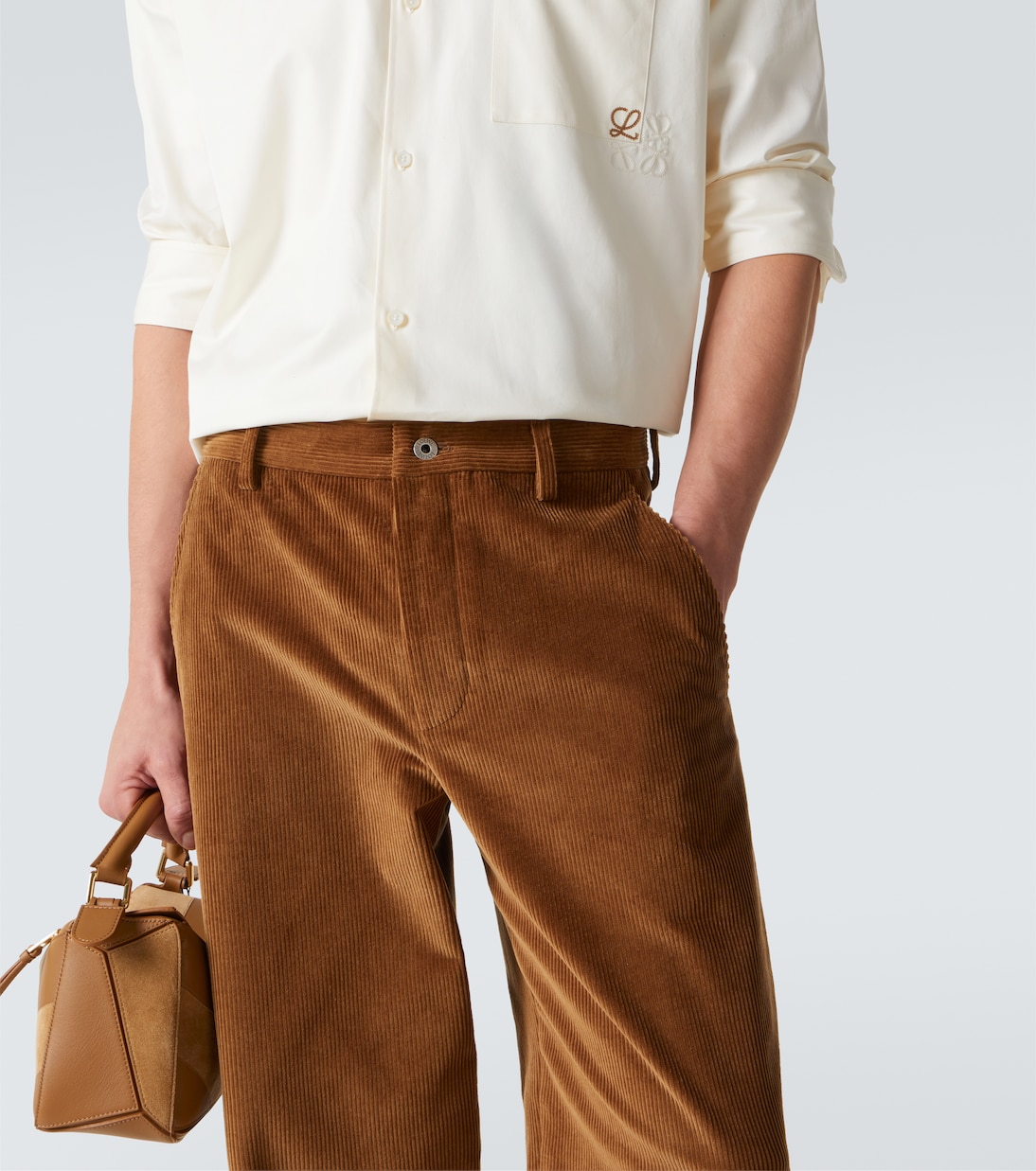 Weite Hose aus Baumwoll-Cord | Loewe