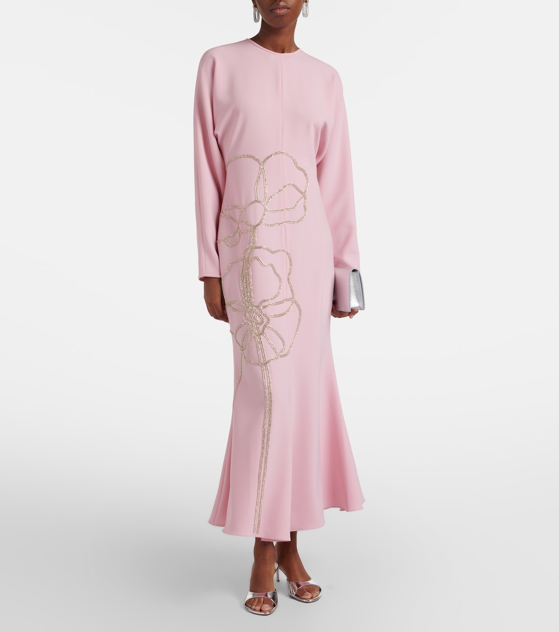 Avenna embellished crêpe midi dress | Costarellos